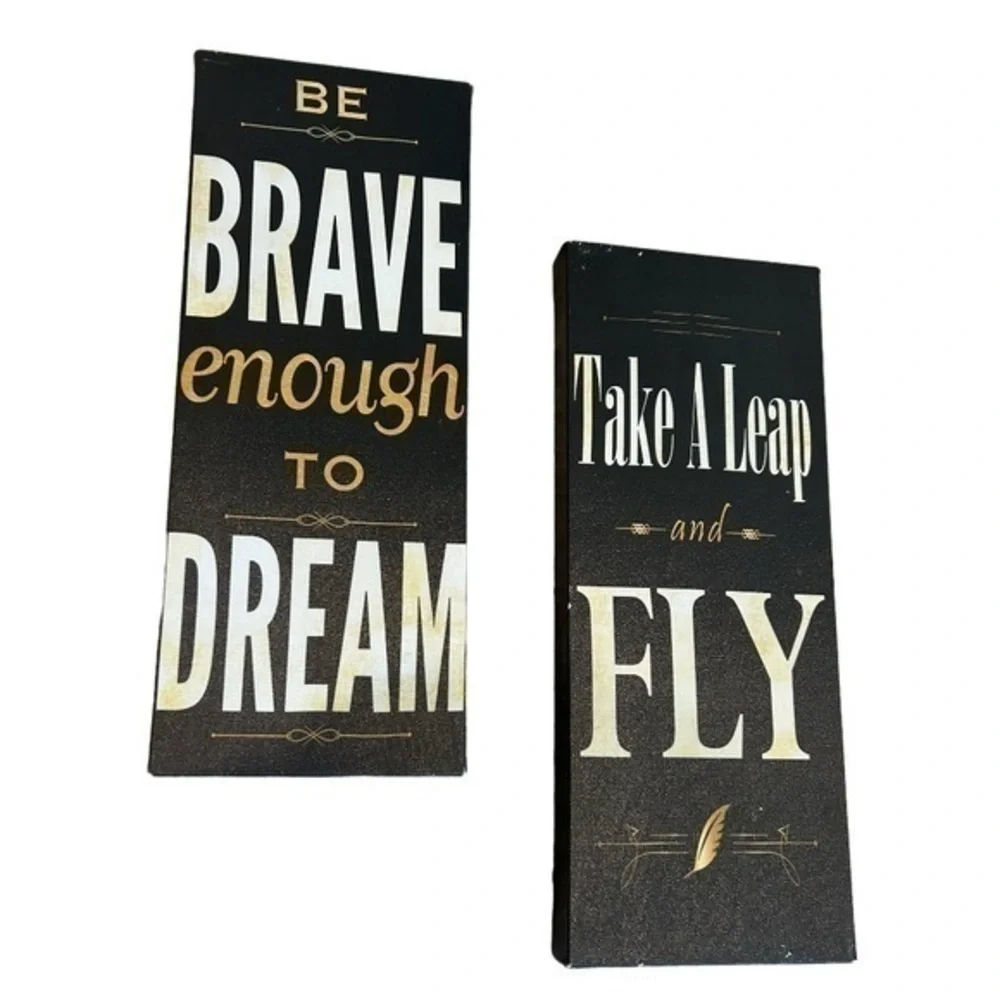 DECOR | “Be brave enough to take a leap and fly” 2-pc wall art
